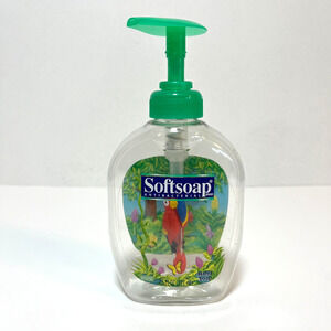 Vintage SoftSoap 3D Red Parrot Hand Soap EMPTY Dispenser Bottle Animal RARE